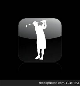 Vector illustration of single golf icon. Vector illustration of single isolated golf icon