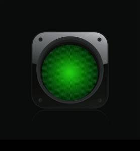 Vector illustration of single green traffic light icon . Vector illustration of single isolated green traffic light icon