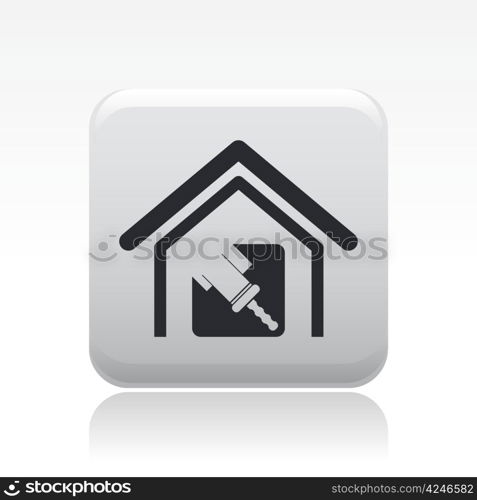 Vector illustration of single house paint icon. Vector illustration of single isolated house paint icon