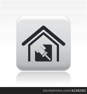 Vector illustration of single house paint icon. Vector illustration of single isolated house paint icon
