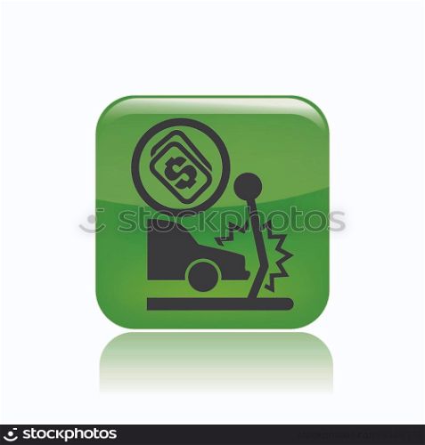 Vector illustration of single insurance car icon. Vector illustration of single isolated insurance car icon