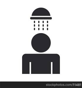 Vector illustration of single isolated shower icon