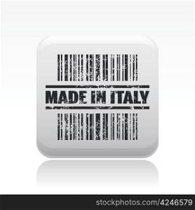 Vector illustration of single made in Italy icon. Vector illustration of single isolated made in Italy icon
