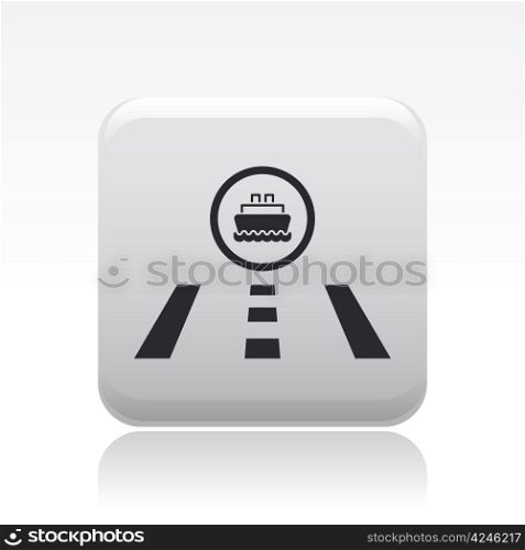 Vector illustration of single navy road icon. Vector illustration of single isolated navy road icon