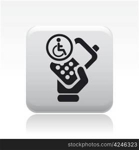 Vector illustration of single phone icon. Vector illustration of single isolated phone icon