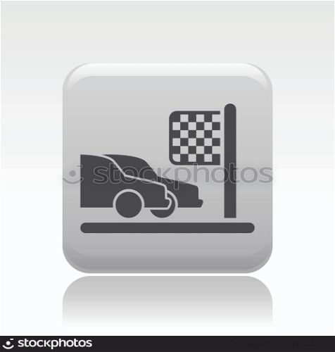 Vector illustration of single race arrival icon. Vector illustration of single isolated race arrival icon
