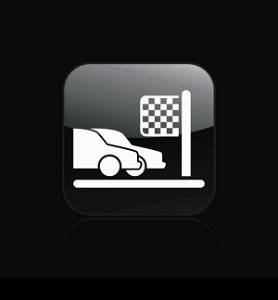 Vector illustration of single race arrival icon . Vector illustration of single isolated race arrival icon