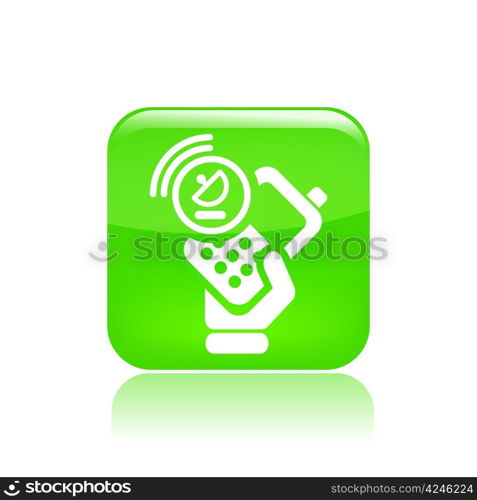 Vector illustration of single satellite phone icon. Vector illustration of single isolated satellite phone icon