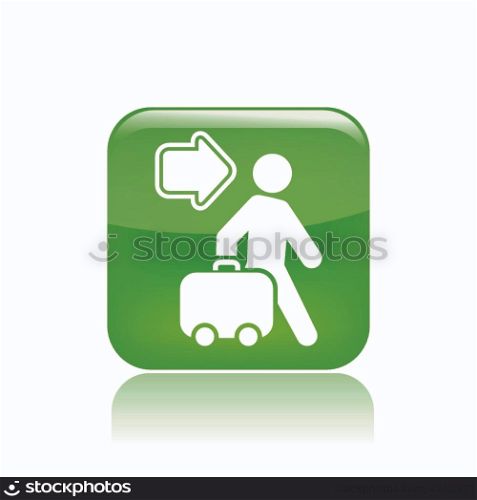 Vector illustration of single travel direction icon. Vector illustration of single isolated travel direction icon