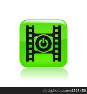 Vector illustration of single video player icon. Vector illustration of single isolated video player icon