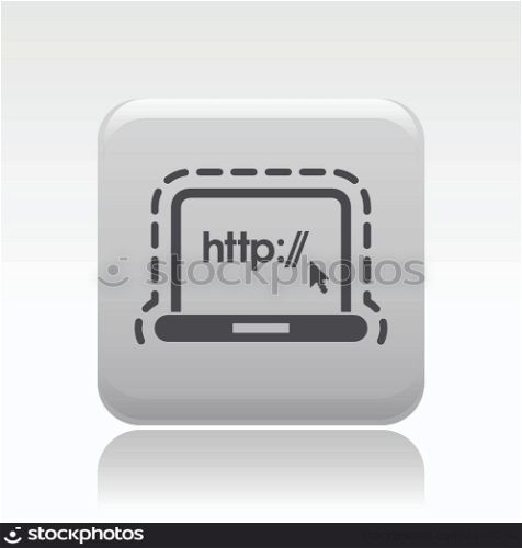 Vector illustration of single web protection icon. Vector illustration of single isolated web protection icon