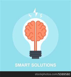 Vector illustration of smart solutions flat design concept.