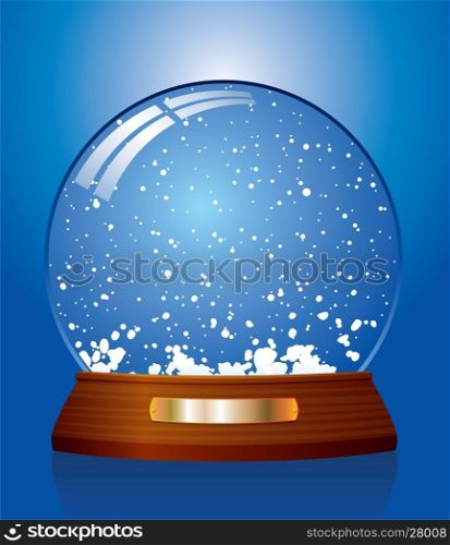 vector illustration of snow globe