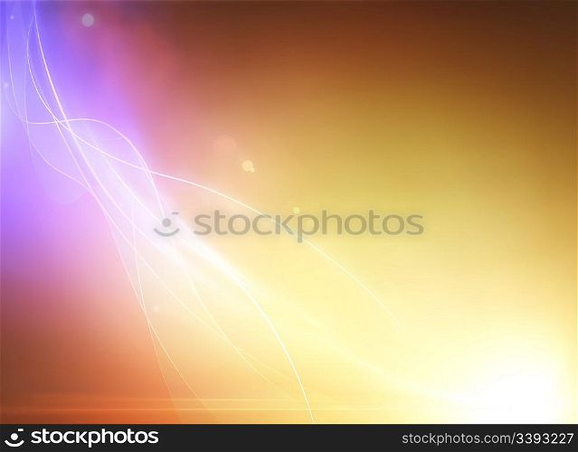 Vector illustration of soft orange abstract glowing background