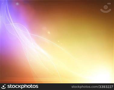 Vector illustration of soft orange abstract glowing background
