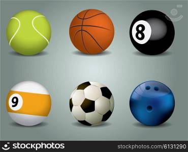 Vector illustration of sport balls