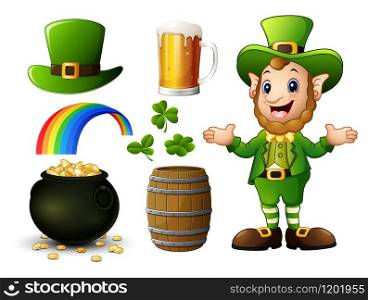 Vector illustration of St Patrick Day elements collection
