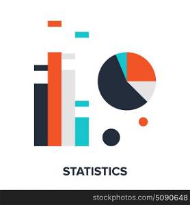 Vector illustration of statistics flat design concept.