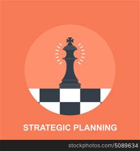 Vector illustration of strategic planning flat design concept.