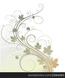 Vector illustration of style Floral Background
