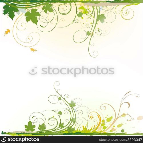 Vector illustration of style Floral Decorative background
