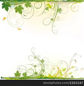 Vector illustration of style Floral Decorative background