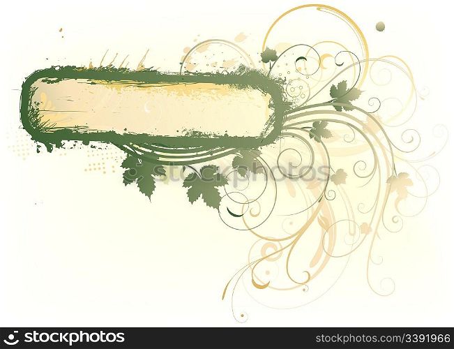 Vector illustration of style Floral Decorative frame