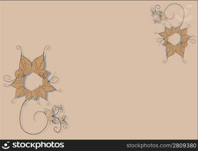 Vector illustration of style floral design background