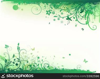 Vector illustration of styled Floral Decorative background