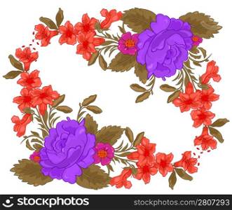 Vector Illustration of stylish floral background