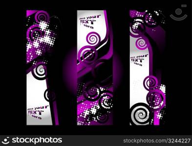 vector illustration of stylized banners