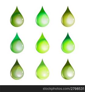 Vector illustration of the beautiful decoration water drops set.