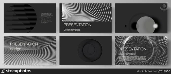 Vector illustration of the editable layout of the presentation slides design business templates. Geometric abstract background, futuristic science and technology concept for minimalistic design. Vector illustration of the editable layout of the presentation slides design business templates. Geometric abstract background, futuristic science and technology concept for minimalistic design.