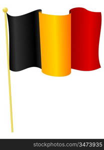 Vector illustration of the flag Belgium