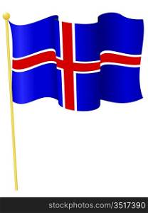 Vector illustration of the flag Iceland