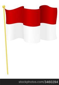 Vector illustration of the flag Indonesia