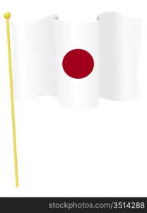 Vector illustration of the flag Japan