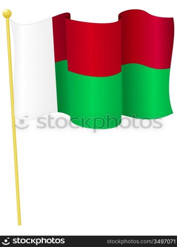 Vector illustration of the flag Madagascar