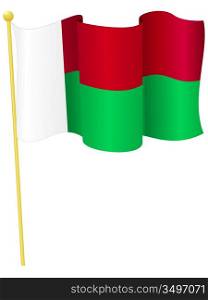 Vector illustration of the flag Madagascar