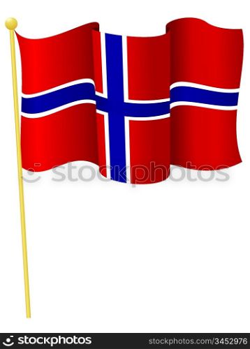 Vector illustration of the flag Norway