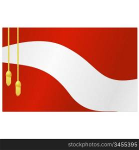 Vector illustration of the flag of Austria and brushes