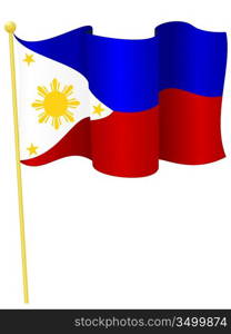 Vector illustration of the flag Philippines