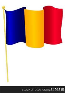 Vector illustration of the flag Romania