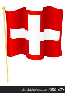 Vector illustration of the flag Switzerland