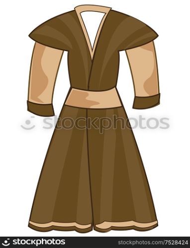 Vector illustration of the japanese national cloth male kimono. Male kimono japanese on white background is insulated