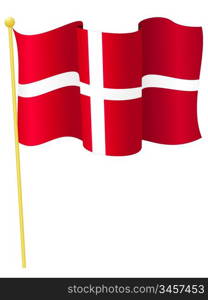 Vector illustration of the national flag of Denmark
