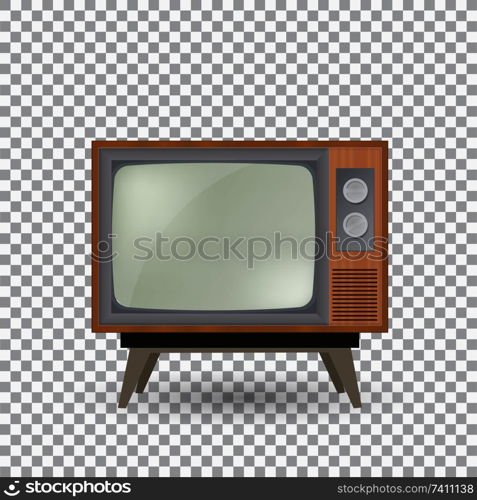 Vector illustration of the old TV.