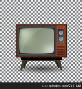 Vector illustration of the old TV.