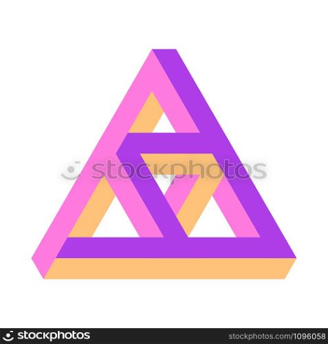 vector illustration of the Penrose triangle, Penrose triforce. vector illustration of the Penrose triangle, triforce