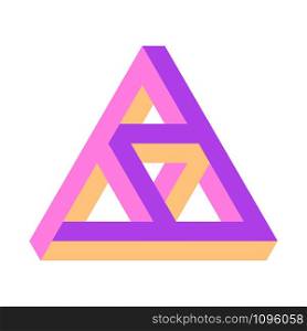vector illustration of the Penrose triangle, Penrose triforce. vector illustration of the Penrose triangle, triforce